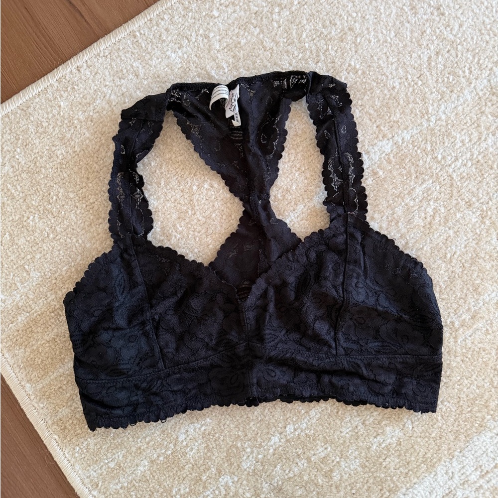 Free People Black Lace Bralette